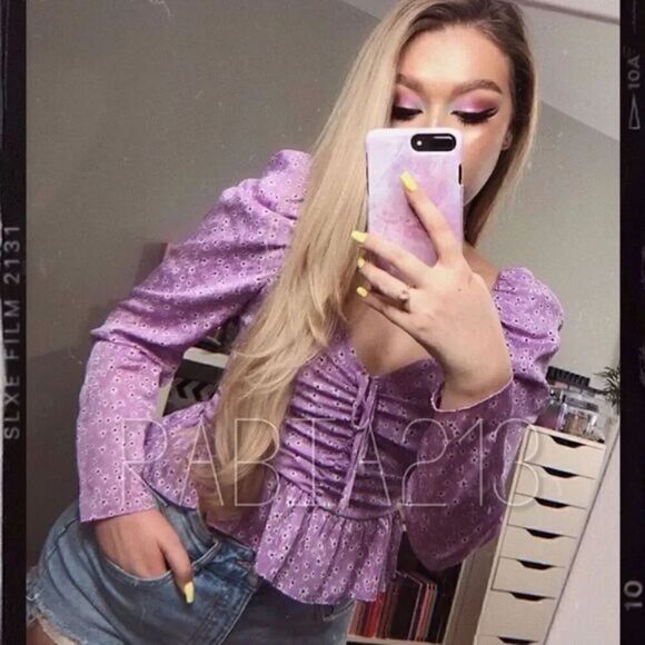 ZARA FLORAL TIED PRINT BLOUSE - Picture 11 of 16